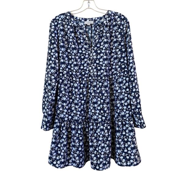 LOFT Outlet Women's Floral Georgette Prairie Mini Dress -‎ XS EUC - Picture 1 of 13